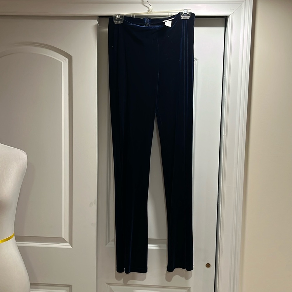 Luly K Vintage Velvet Navy Pants